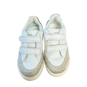 Veja Kids Velcro Sneakers White with Green, Blue and Yellow accent size 10